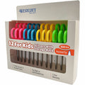 Acme United Westcott 5" Kids Pointed Tip Scissors, Assorted, 12 / Pack, ACM13141
