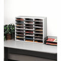 Fellowes 24-Compartment Sorter Literature Organizer, Dove Gray, FEL25041
