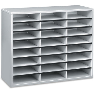 Fellowes 24-Compartment Sorter Literature Organizer, Dove Gray, /CT — view 1