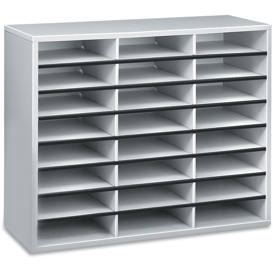 Fellowes 24-Compartment Sorter Literature Organizer, Dove Gray, /CT — view 1
