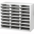 Fellowes 24-Compartment Sorter Literature Organizer, Dove Gray, FEL25041