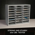 Fellowes 24-Compartment Sorter Literature Organizer, Dove Gray, FEL25041
