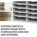 Fellowes Literature Organizer - 48 Compartment Sorter, Dove Gray, FEL25081