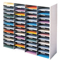Fellowes Literature Organizer - 48 Compartment Sorter, Dove Gray, FEL25081