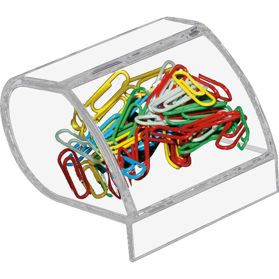 Kantek Paper Clip Holder, 3" x 3.5", Clear, Acrylic, KTKAD40