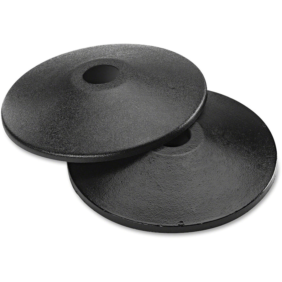 Tatco Adjusta-Tape Crowd Control Stanchions, Black, Cast Iron, 2 / Box, TCO11711