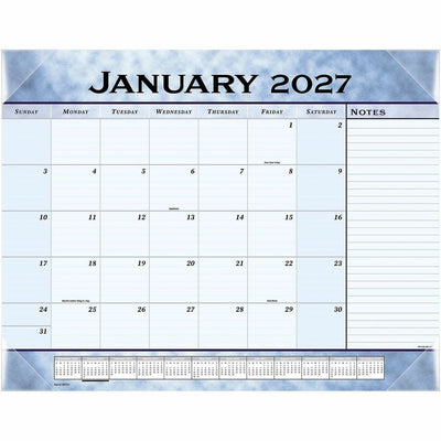 ACCO At-A-Glance Desk Pad, Blue, 21 3/4", 12EA/CT — view 1