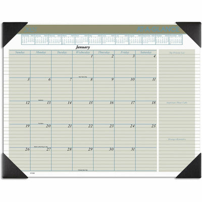 ACCO At-A-Glance Executive Desk Pad, Tan, 21 3/4", 12EA/CT — view 1