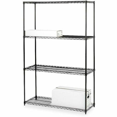 Lorell Wire Shelving, Black, LLR70060