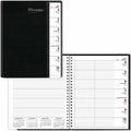 Dominion Blueline Brownline Pre-Vu Weekly Planner, Transparent Section, English, Black (CB920.BLK), 6 3/4", REDCB920BLK