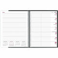 Dominion Blueline Brownline Pre-Vu Weekly Planner, Transparent Section, English, Black (CB925.BLK), 8 1/2", REDCB925BLK