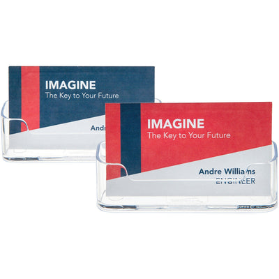 Deflecto Business Card Holders, Clear, 2 / Pack, DEF70501