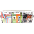 Deflecto Tilt Bin Interlocking Multi-Bin Storage Organizer, White, DEF20303OP