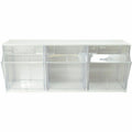 Deflecto Tilt Bin Interlocking Multi-Bin Storage Organizer, White, DEF20303OP