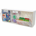 Deflecto Tilt Bin Interlocking Multi-Bin Storage Organizer, White, DEF20303OP