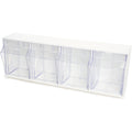 Deflecto Tilt Bin Interlocking Multi-Bin Storage Organizer, White, DEF20403OP