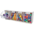 Deflecto Tilt Bin Interlocking Multi-Bin Storage Organizer, White, DEF20403OP