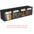 Deflecto Tilt Bin Interlocking Multi-Bin Storage Organizer, Black, DEF20404OP