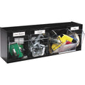 Deflecto Tilt Bin Interlocking Multi-Bin Storage Organizer, Black, DEF20404OP
