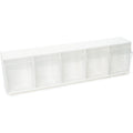 Deflecto Tilt Bin Interlocking Multi-Bin Storage Organizer, White, DEF20503OP