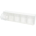 Deflecto Tilt Bin Interlocking Multi-Bin Storage Organizer, White, DEF20503OP