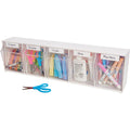 Deflecto Tilt Bin Interlocking Multi-Bin Storage Organizer, White, DEF20503OP