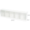 Deflecto Tilt Bin Interlocking Multi-Bin Storage Organizer, White, DEF20503OP