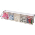 Deflecto Tilt Bin Interlocking Multi-Bin Storage Organizer, White, DEF20503OP