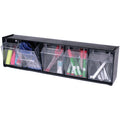 Deflecto Tilt Bin Interlocking Multi-Bin Storage Organizer, Black, DEF20504OP