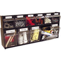 Deflecto Tilt Bin Interlocking Multi-Bin Storage Organizer, Black, DEF20604OP