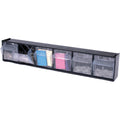 Deflecto Tilt Bin Interlocking Multi-Bin Storage Organizer, Black, DEF20604OP