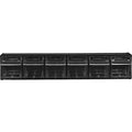 Deflecto Tilt Bin Interlocking Multi-Bin Storage Organizer, Black, DEF20604OP