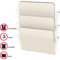 Deflecto Unbreakable DocuPocket, Clear, 3 / Pack, DEF63601RT