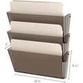 Deflecto Unbreakable DocuPocket, Smoke, 3 / Pack, DEF63602RT