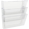Deflecto Stackable DocuPocket for Partition Walls, Clear, 3 / Set, DEF73601RT