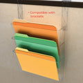 Deflecto Stackable DocuPocket for Partition Walls, Clear, 3 / Set, DEF73601RT