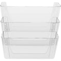 Deflecto Stackable DocuPocket for Partition Walls, Clear, 3 / Set, DEF73601RT