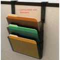 Deflecto Stackable DocuPocket Set, Smoke, 3 / Set, DEF73602RT