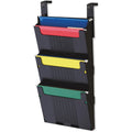 Deflecto Partition Pocket System, Black, 3 / Set, DEFOPS104