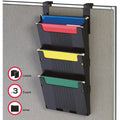 Deflecto Partition Pocket System, Black, 3 / Set, DEFOPS104