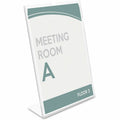 Deflecto Superior Image Slanted Sign Holders, Clear, DEF590101