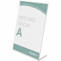 Deflecto Superior Image Slanted Sign Holders, Clear, DEF590101