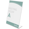 Deflecto Superior Image Slanted Sign Holders, Clear, DEF590301