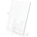 Deflecto 4" Pocket Slanted Plastic Sign Holder, Clear, DEF590501