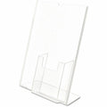 Deflecto 4" Pocket Slanted Plastic Sign Holder, Clear, DEF590501