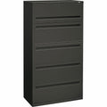 The HON Company HON Brigade 700 Series 5-Drawer Lateral, Charcoal, HON785LS