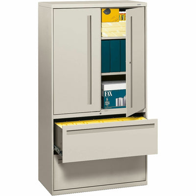 The HON HON Brigade 700 Series Lateral File - 2-Drawer, Light Gray, HON785LSQ