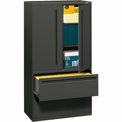 The HON Company HON Brigade 700 Series Lateral File - 2-Drawer, Charcoal, HON785LSS