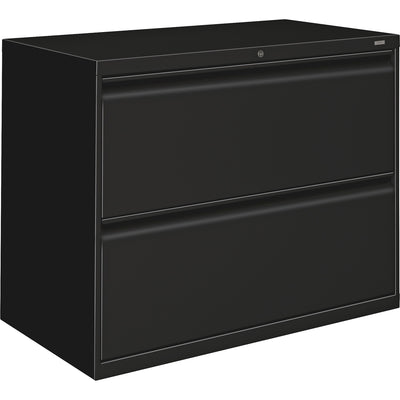 The HON Company HON 800 Series Lateral File - 2-Drawer, Black, HON882LP