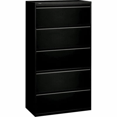 The HON HON 800 Series Lateral File - 5-Drawer, Black, HON885LP